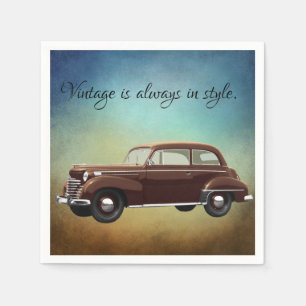 Vintage Car Paper Party Napkins Servet