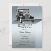 Vintage Car Retirement Party Invitation (Devant)