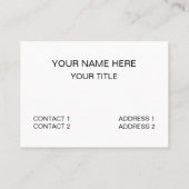 Vintage Car Visitekaartje (Achterkant)