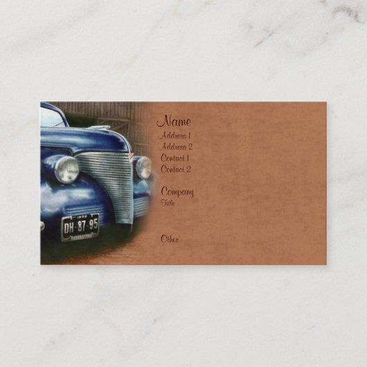 Vintage Car Visitekaartje (Voorkant)
