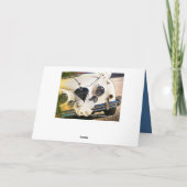 Vintage Car Wedding Congratulations Card Kaart (Achterkant)