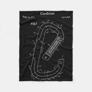 Vintage Carabiner-shirt - Rotsklimmer Berg Cl Fleece Deken
