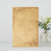 Vintage Caramel Brown Briefpapier (Staand voorkant)