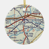 Vintage Carlisle PA Keramisch Ornament (Voorkant)