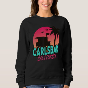 Vintage Carlsbad California Beach Palm Trees Trui