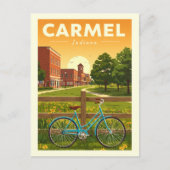 Vintage Carmel Indiana Briefkaart (Voorkant)