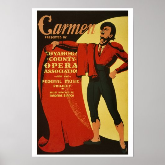 Vintage Carmen Opera en Ballet Poster (Voorkant)