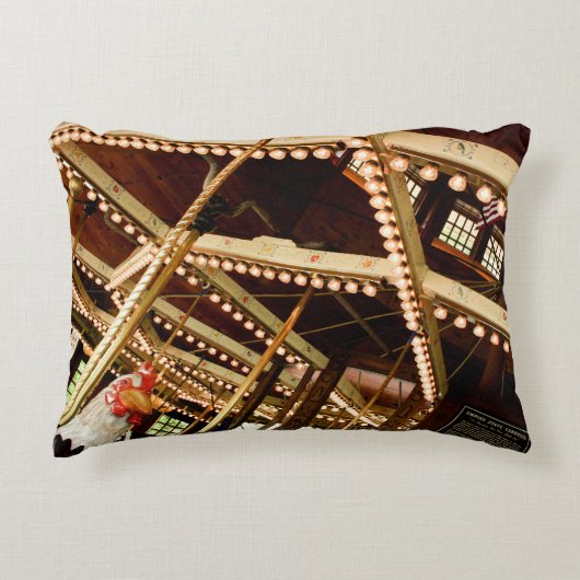 Vintage Carousel Rooster Accent Kussen (Voorkant)