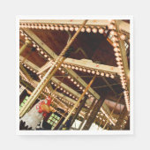 Vintage Carousel Rooster Servet (Voorkant)