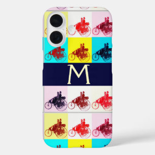 VINTAGE CARS GATHERERING POP ART MONOGRAM iPhone 16 HOESJE
