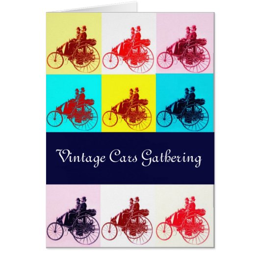 Vintage Cars Gathering Pop Art (Voorkant)