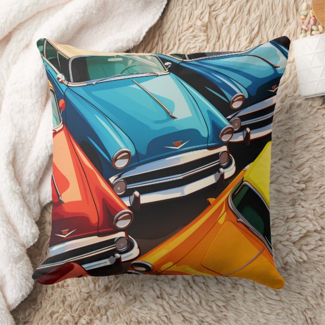 Vintage Cars Pattern Kussen (Deken)