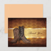 vintage carte de remerciement de mariage western c (Devant / Derrière)