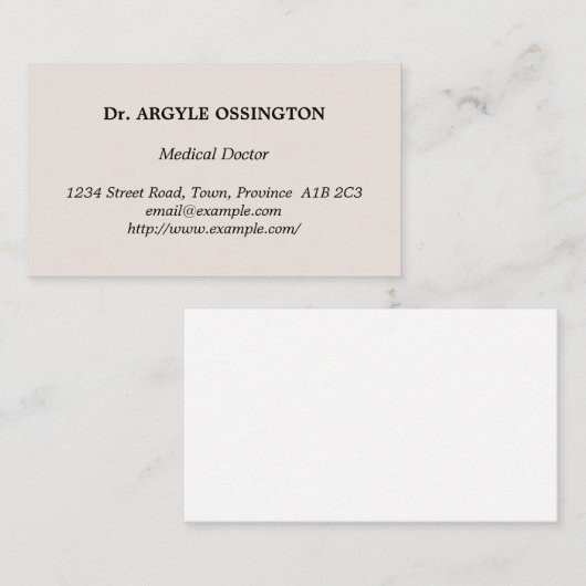 Vintage, Carte de visite classique (Devant / Derrière)