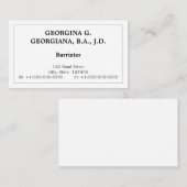 Vintage, Carte de visite de procureur professionne (Devant / Derrière)