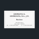 Vintage, Carte de visite de procureur professionne<br><div class="desc">Cette conception carte de visite à l'ancienne comporte un prénom et un nom de famille, un titre de rôle de poste et des coordonnées qui peuvent être customisées. Il a également une frontière à ligne unique. De tels cartes de visite peuvent être utilisés par un professionnel comme un avocat, un...</div>