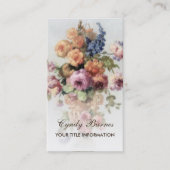 Vintage Carte de visite Floral (Devant)