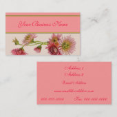 Vintage Carte de visite Floral (Devant / Derrière)