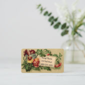 Vintage Carte de visite Floral (Debout devant)