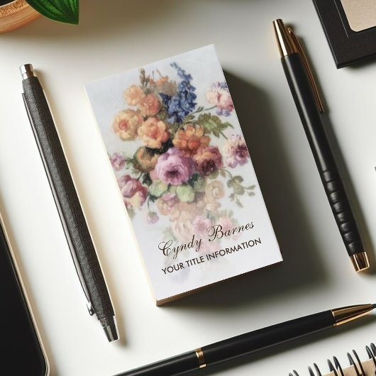 Vintage Carte de visite Floral