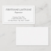 Vintage, Carte de visite professionnel (Devant / Derrière)