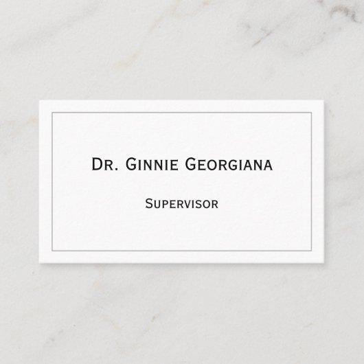 Vintage, Carte de visite traditionnel (Devant)