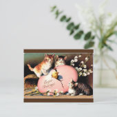 Vintage - Carte postale de vacances de Pâques (Debout devant)