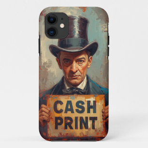 Vintage Cash Print Gentleman Mobile Coque