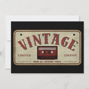 Vintage Cassetteband Beperkte Editie Muziek Liefhe Kaart