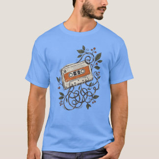 Vintage Cassetteband Florale Botanisch T-shirt