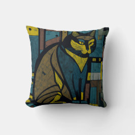 vintage cat 15 kussen