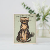 Vintage Cat Canarische Briefkaart (Staand voorkant)