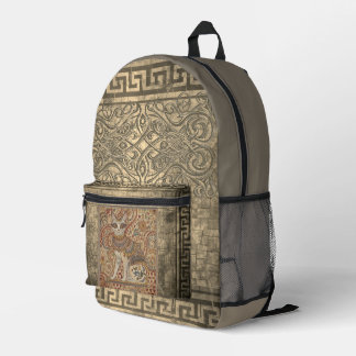 Vintage Cat, Cat Motif Art , Ancient Greece Style, Bedrukte Rugzak