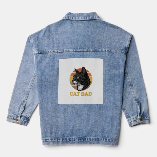 Vintage Cat Dad Retro Cat Lover Shirt Design_1 (Verso)