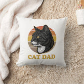 Vintage Cat Dad Retro Cat Lover Shirt Design_1 Kussen (Deken)