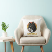 Vintage Cat Dad Retro Cat Lover Shirt Design_1 Kussen (Stoel)