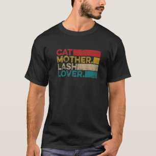 Vintage Cat Moeder Lash Lash Artiest Lash Tech T-shirt
