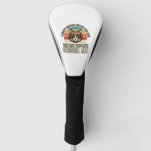 Vintage Cat Papa Leven Kies Mij T-Shirt Ontwerp_1 Golfheadcover