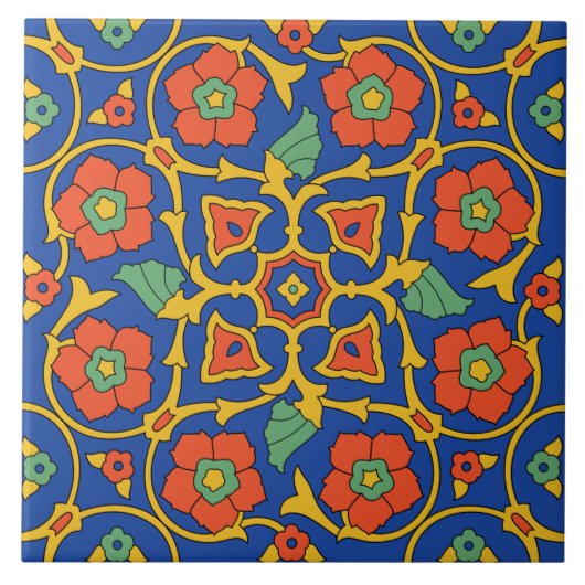 Vintage Catalina Island Tile Design Tegeltje (Voorkant)