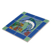 Vintage Catalina Marlin Tile Tegeltje (Zijkant)
