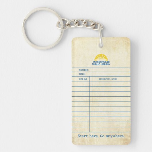 Vintage Catalog Card Sleutelhanger (Voorkant)