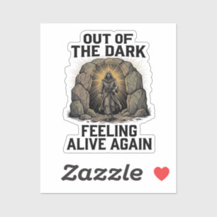 Vintage Cave Revival Gravure Shirt Ontwerp_1 Sticker