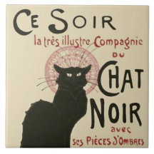 Vintage Ce Soir Le Chat Noir Poster