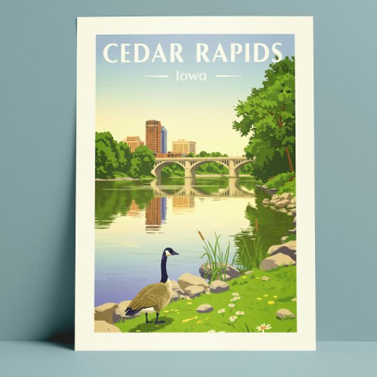 Vintage Cedar Rapids Iowa Briefkaart