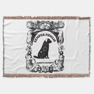 Vintage Celestial hondposter Semper Fidelis Deken