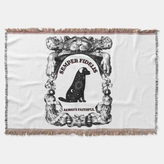 Vintage Celestial hondposter Semper Fidelis Deken (Voorkant)