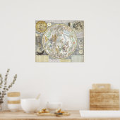 Vintage Celestial Map Poster (Keuken)