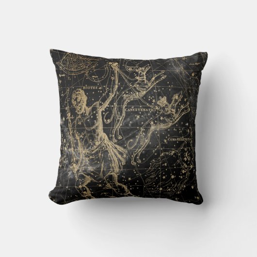 Vintage Celestial Star Map Background Kussen (Voorkant)