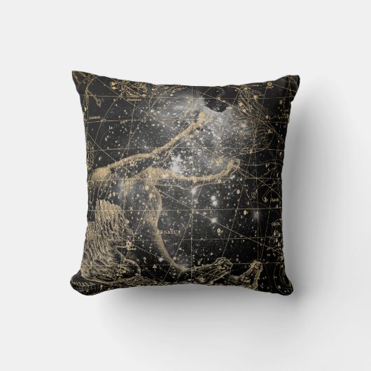 Vintage Celestial Star Map Background Kussen (Voorkant)