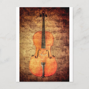 Vintage Cello Briefkaart